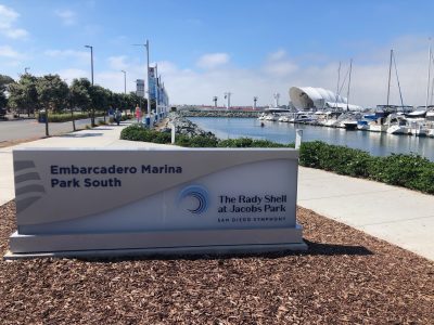 Walking-Downtown-San-Diego-Embarcadero-Marina-Park-North-and-South